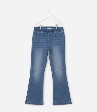 Pantalón Infantil Flare Jeans con Cintura Elástica – Talle 5 a 16 años