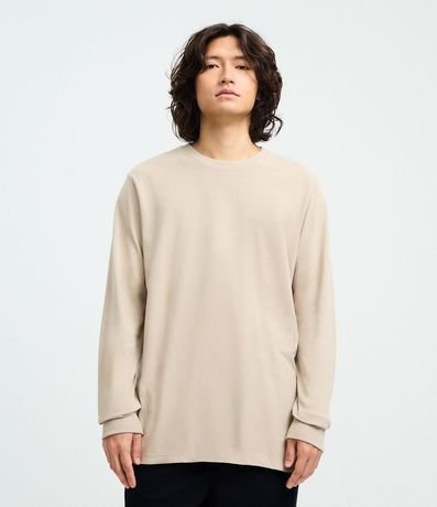 Remera Comfort en Algodón con Manga Larga