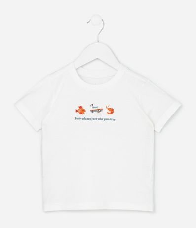 Remera Infantil con Estampa iconos del Mar - Talle 1 a 6 años