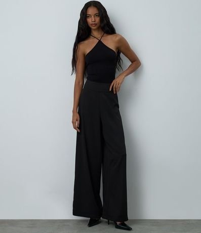 Blusa Bretel Fino con Escote Halter y Encaje en la Espalda 3