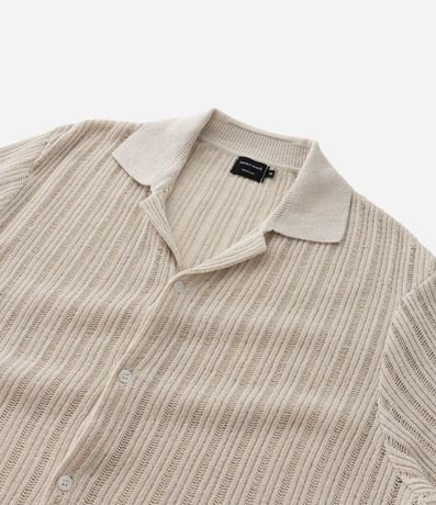 Camisa Regular con Textura Rectilínea 9