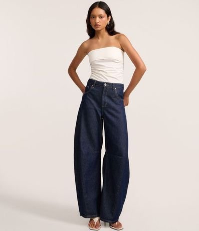 Blusa Sin Breteles Seamless con Canesú Doblada 2