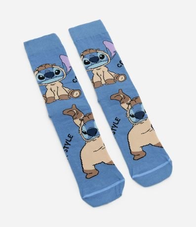 Media Caña Larga en Algodón con Estampa Stitch Vestido de Carpincho 4