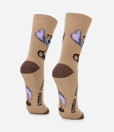 Media Caña Larga en Algodón con Estampa Stitch Vestido de Carpincho 2