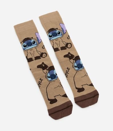 Media Caña Larga en Algodón con Estampa Stitch Vestido de Carpincho 4