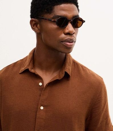 Camisa Comfort en Algodón con Textura 4