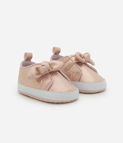 Championes Infantil Texturizado con Lazo Aplicado – Talle 15 a 19