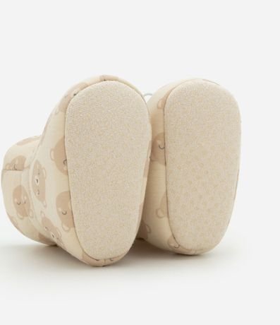 Pantufla Bota Acolchonada con Estampa de Ositos - Talle 0 A 12 Meses 3
