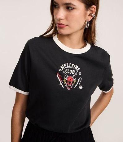Remera T-shirt en Algodón con Estampa Hell Fire Club 3