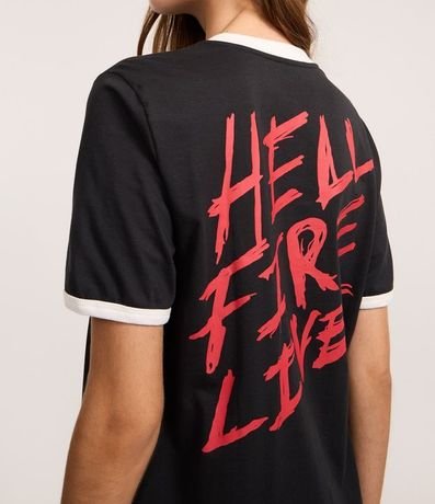 Remera T-shirt en Algodón con Estampa Hell Fire Club 4