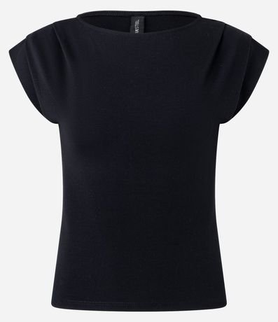 Blusa en Viscosa con Pliegues en los Hombros 4