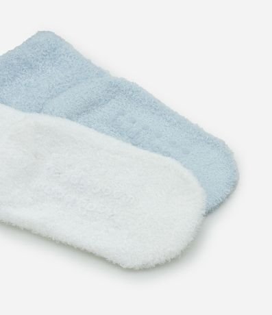 Kit 02 Medias Infantiles en Chenille con Nube y Animalito – Talle 0 a 12 Meses 3