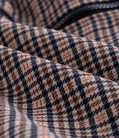 Campera Masculina Pesada de Cuadros con Capucha de Pelo 5