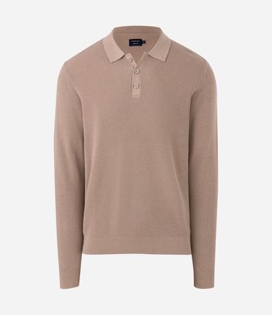 Suéter Texturizado con Cuello Polo 5