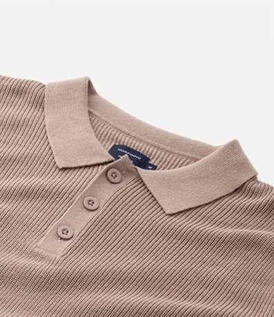 Suéter Texturizado con Cuello Polo 5