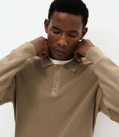 Suéter Texturizado con Cuello Polo 2