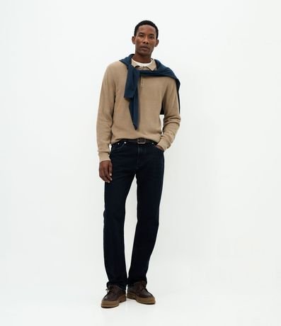 Suéter Texturizado con Cuello Polo 3