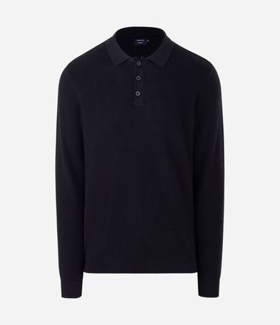Suéter Texturizado con Cuello Polo 5