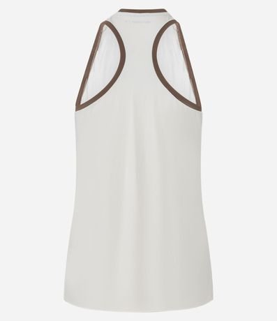 Musculosa Deportiva en Microfibra con Recorte y Estampado Localizado 6