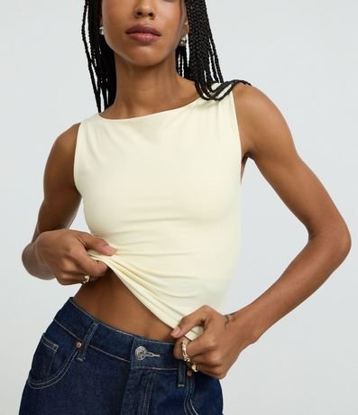 Blusa sin Manga en Microfibra con Escote Canoa 4