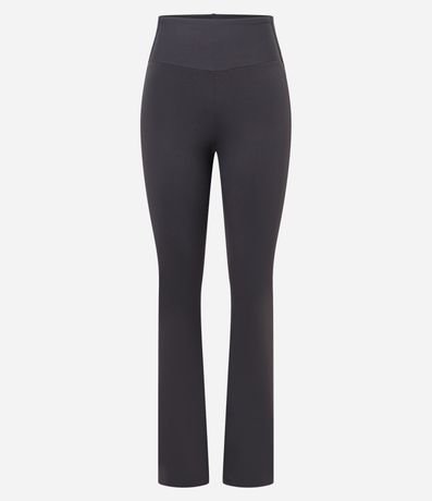 Pantalón Flare Deportiva con Cintura Alta en Microfibra 5