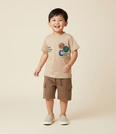 Remera Infantil con Estampa de Baloncesto - Talle 1 a 6 años