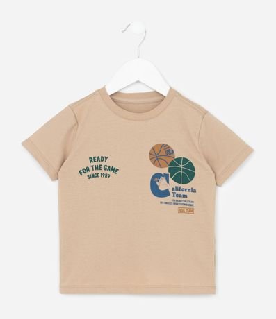 Remera Infantil con Estampa de Baloncesto - Talle 1 a 6 años 2