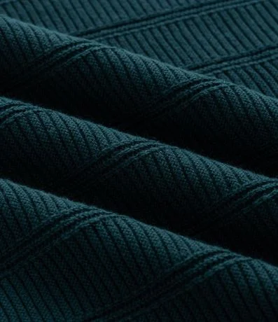 Polo Manga Corta en Punto Texturizado con Cuello Contrastante 3