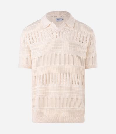 Polo Punto Texturizada con Cabos y Relevos