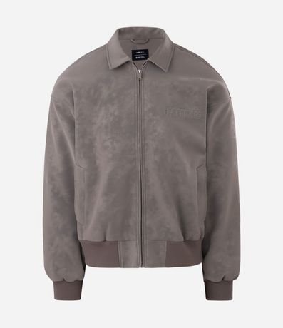 Campera PU Liso con Lettering Nevermore