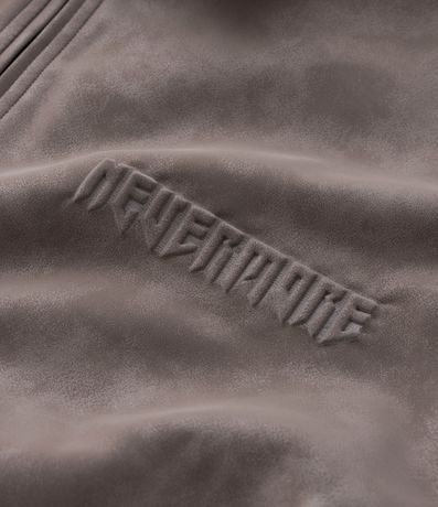 Campera PU Liso con Lettering Nevermore 6