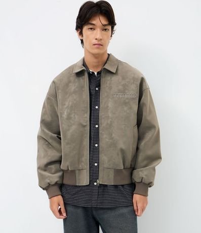 Campera PU Liso con Lettering Nevermore 2