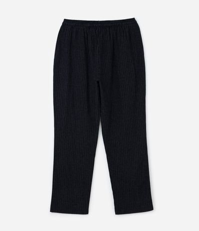 Pantalón de Pijama en Franela Rayada con Cordón En la Cintura 2