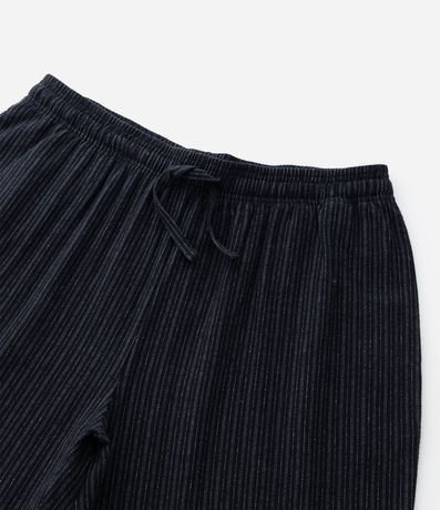 Pantalón de Pijama en Franela Rayada con Cordón En la Cintura 4