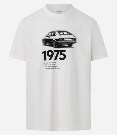 Remera Manga Corta Media Malla con Estampa Lettering Carro 1975  4