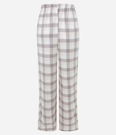 Pantalón de Pijama en Franela con Estampa de Cuadros 5