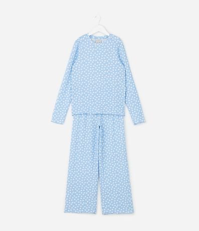 Pijama Infantil con Estampa de Corazones – Talle 5 a 16 años
