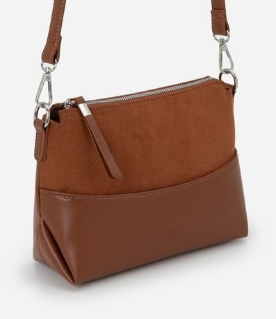 Cartera de Hombro Pequeña con Textura Aterciopelada