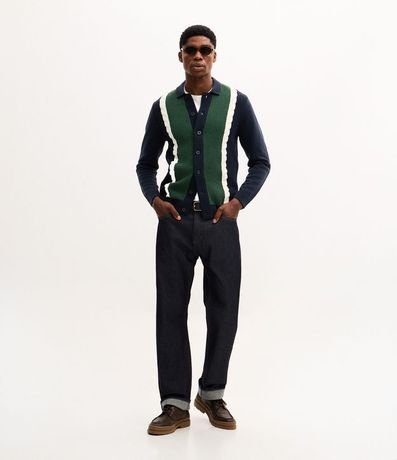 Cardigan en Efecto Punto con Cinto 2