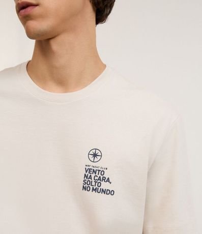 Remera Comfort en Algodón con Estampa Lettering al Frente 3