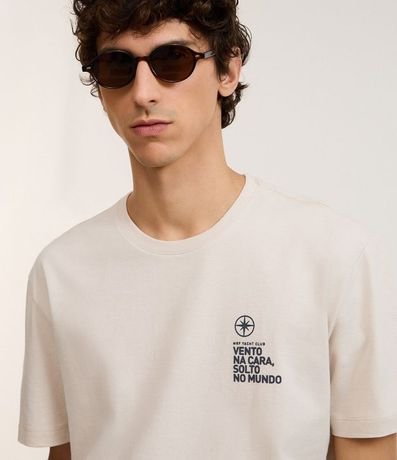 Remera Comfort en Algodón con Estampa Lettering al Frente 4