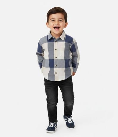 Camisa Infantil de Cuadros en Viscosa con Bolsillo Pequeño – Talle 1 a 6 años 1