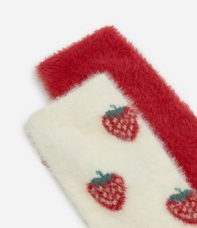 Kit 02 Medias Caña Larga con Pelo Artificial 4