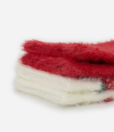 Kit 02 Medias Caña Larga con Pelo Artificial 5