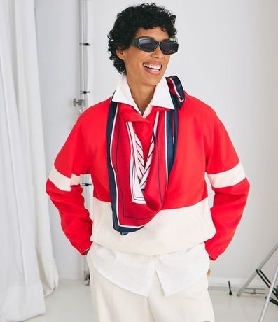 Campera Deportiva Color Blocking con Tecnologia Dry y Bordado