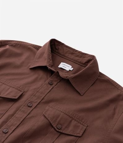 Camisa Manga Larga en Sarga con Bolsillos Delanteros 5