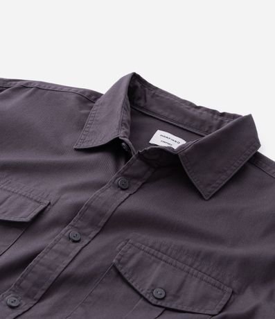 Camisa Manga Larga en Sarga con Bolsillos Delanteros 5