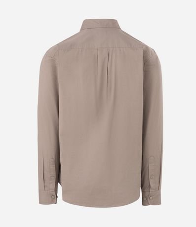 Camisa Manga Larga en Sarga con Bolsillos Delanteros 6
