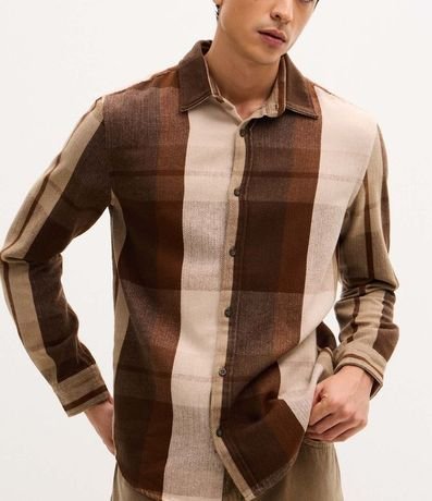 Camisa Regular en Franela de Cuadros 3