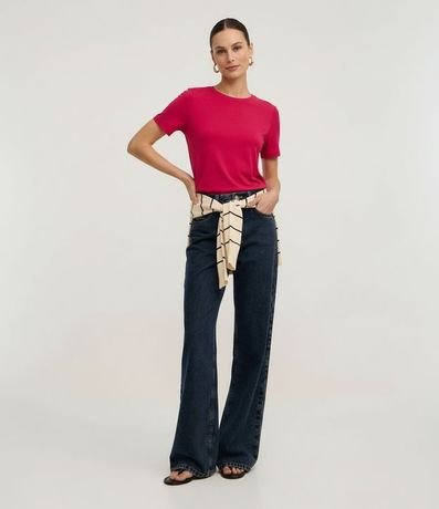 Blusa Básica en Viscosa con Cuello Redondo 5